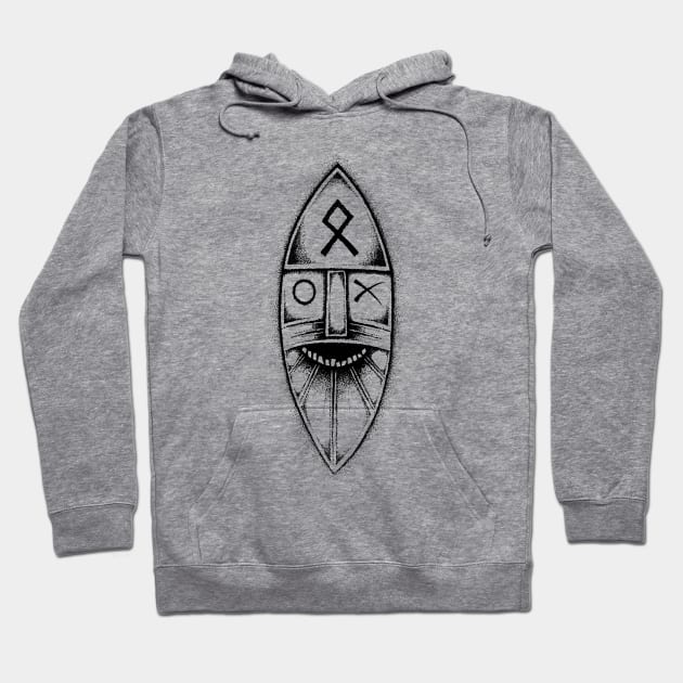 Odin / Wotan / Wodan Drawing Hoodie by Ricardo77